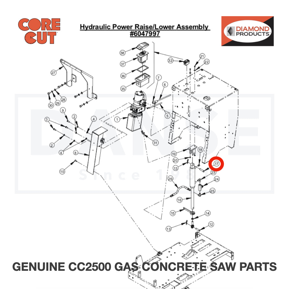 Jam Nut, 1/2-20 2900109 for CC2500 Saw by Core Cut Diamond Products