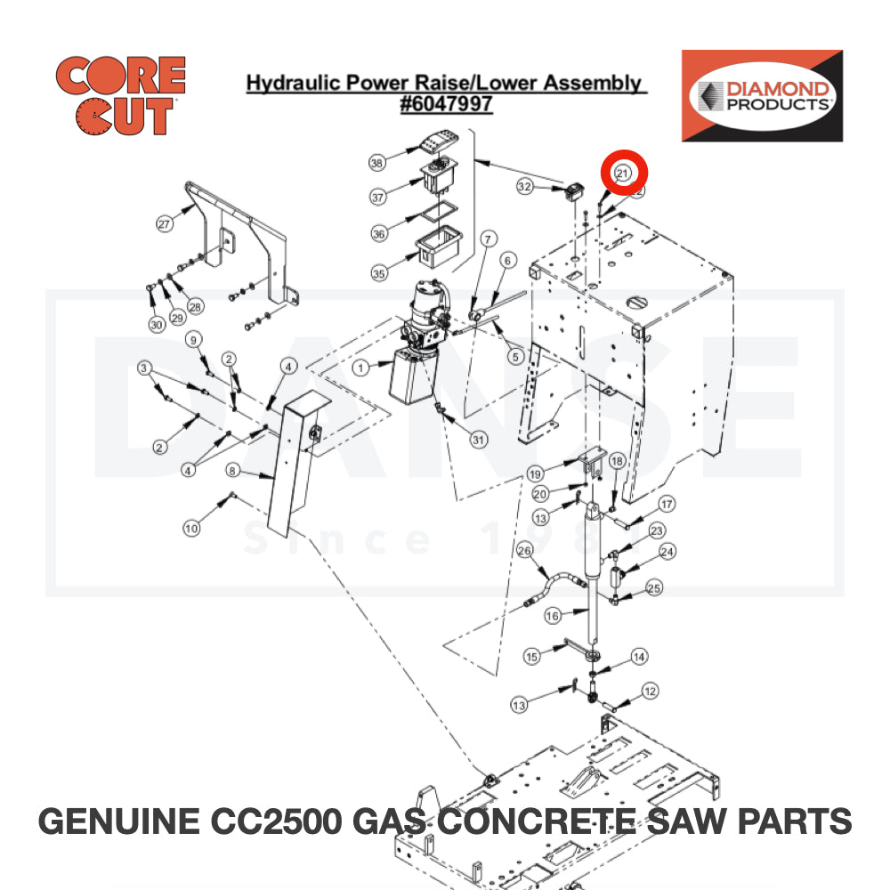 Breather Vent, 1/4" NPT 3200067 for CC2500 Saw by Core Cut Diamond Products