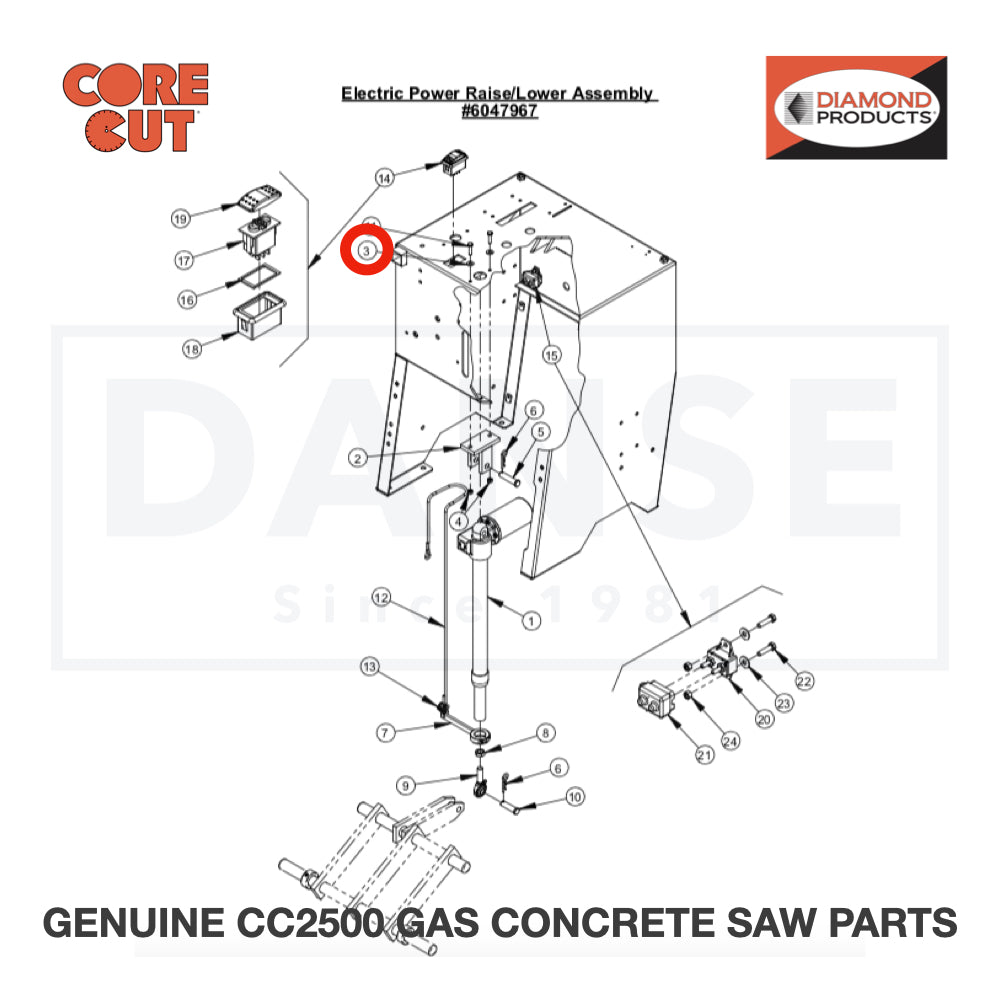 Flat Washer, 1/4" SAE 2900009 for CC2500 Saw by Core Cut Diamond Products