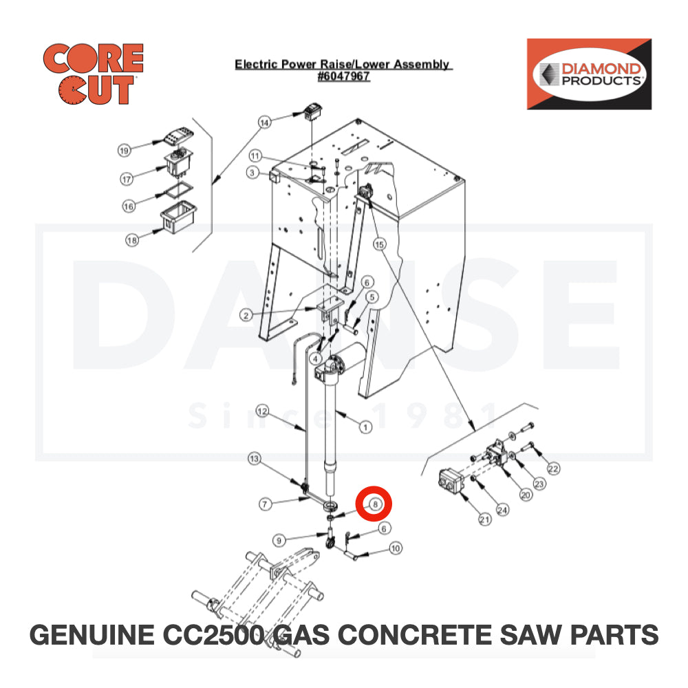 Jam Nut, 1/2-20 2900109 for CC2500 Saw by Core Cut Diamond Products