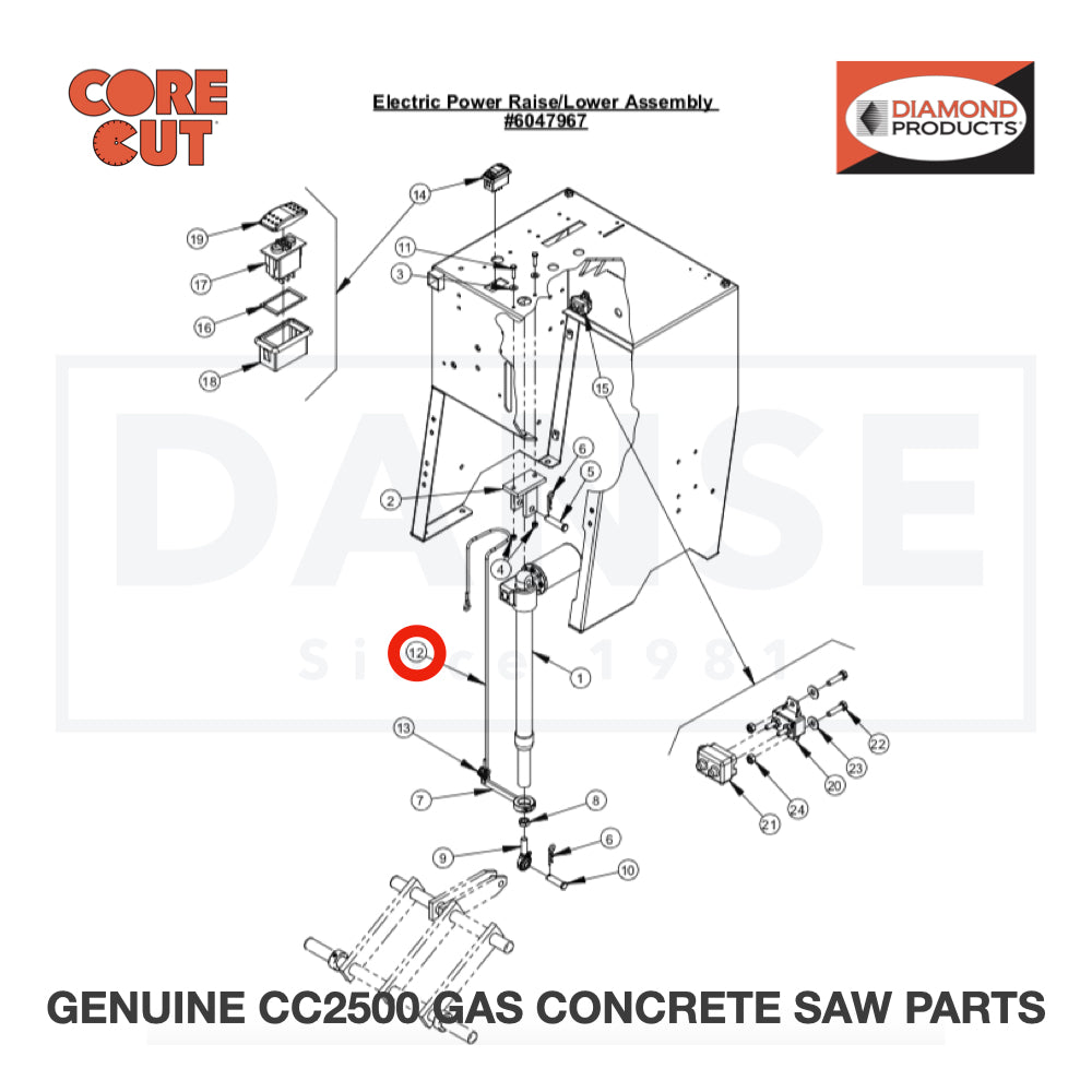 Depth Indicator Cable 6047968 for CC2500 Saw by Core Cut Diamond Products