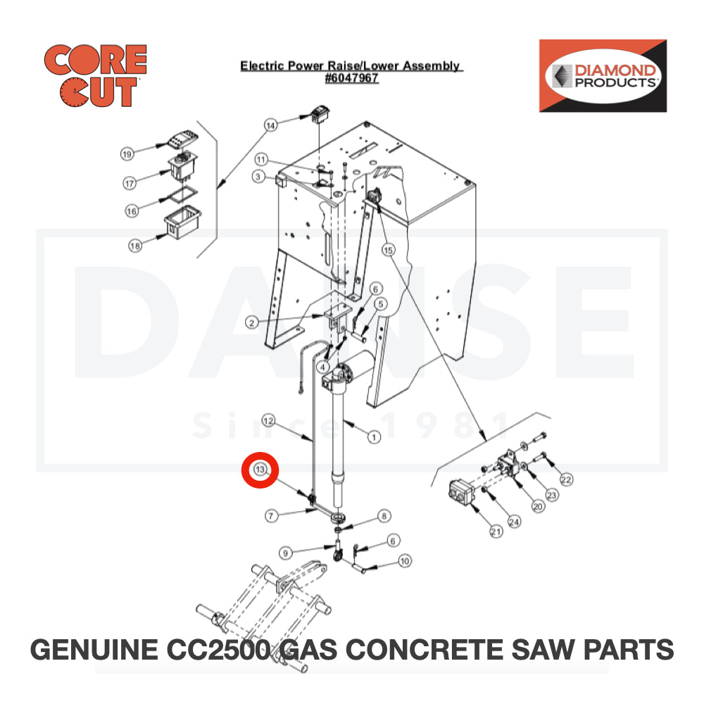Cable Clamp 2500214 for CC2500 Saw by Core Cut Diamond Products