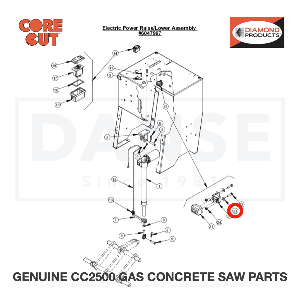 Flat Washer, #10 USS 2900016 for CC2500 Saw by Core Cut Diamond Products
