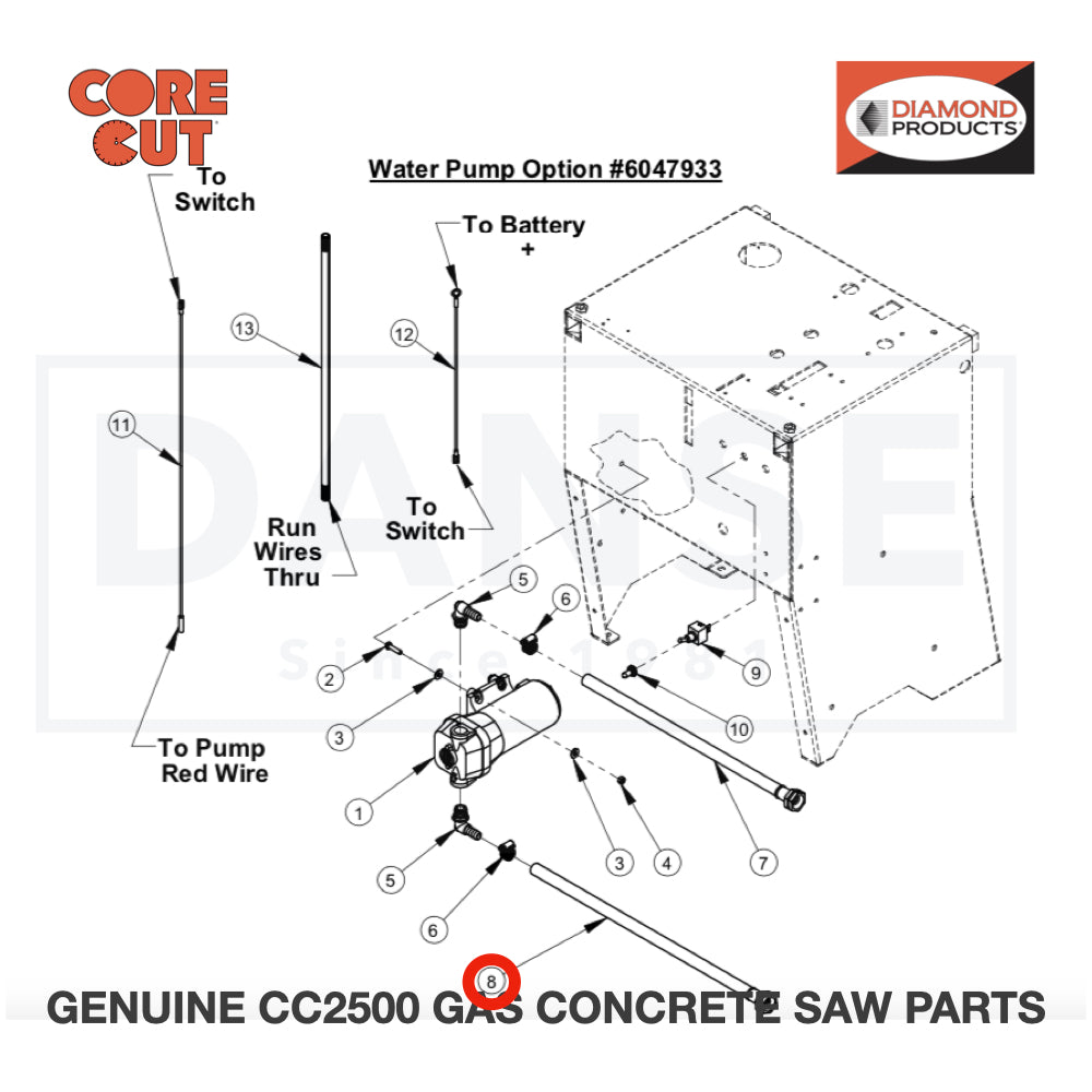 Hose Assy., 4 Foot 6010302 for CC2500 Saw by Core Cut Diamond Products