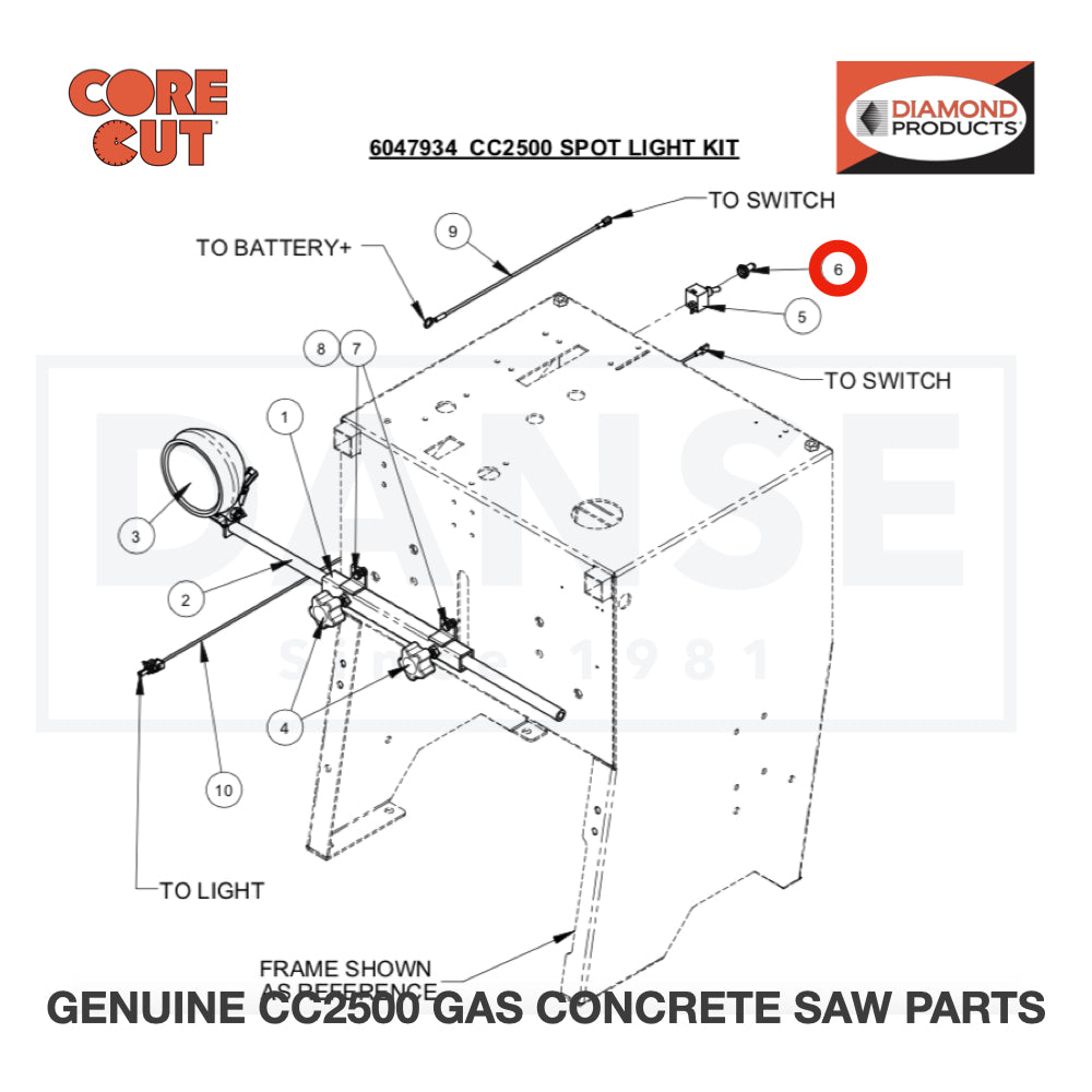 Toggle Switch Boot 2800063 for CC2500 Saw by Core Cut Diamond Products