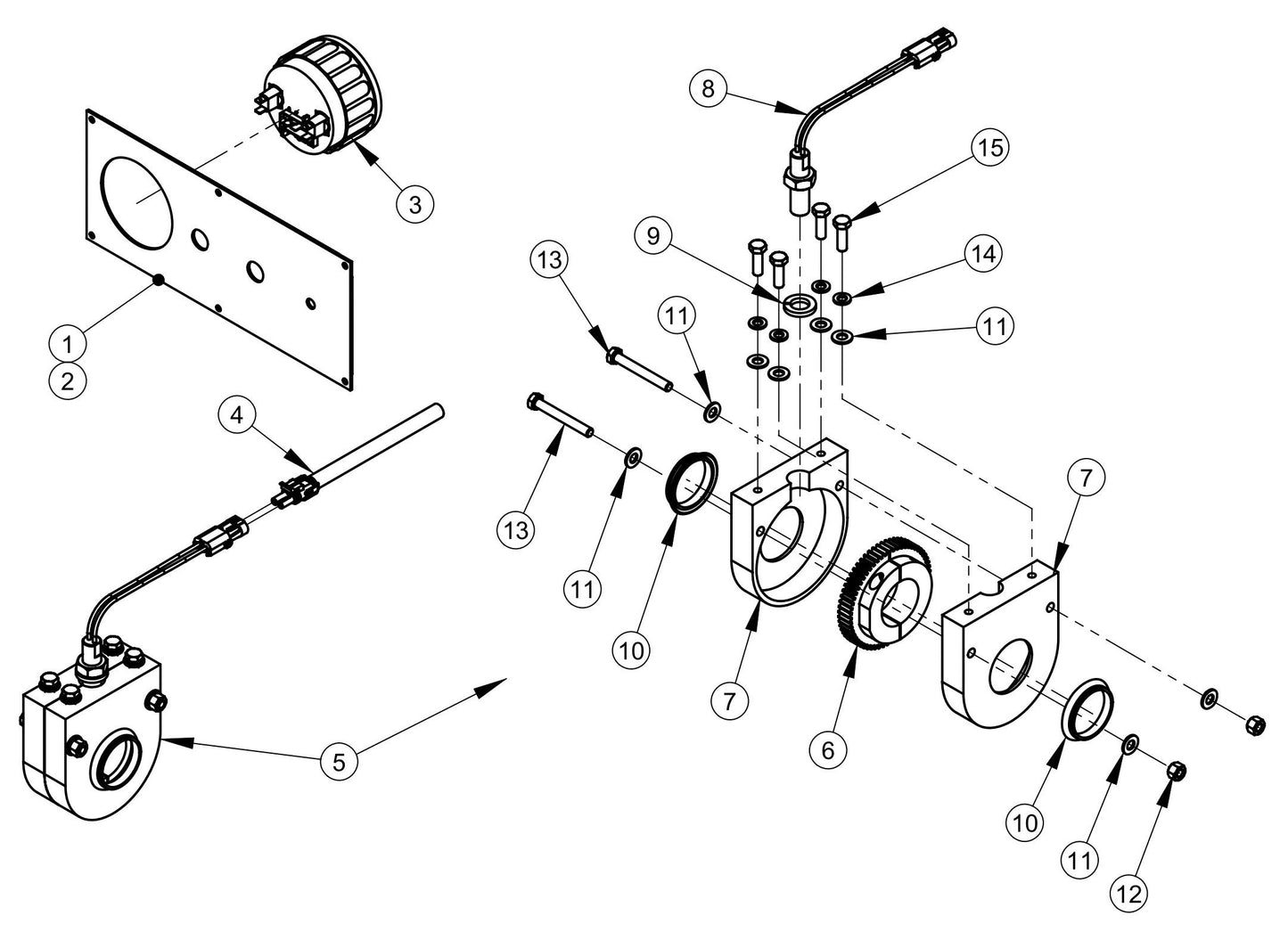 CC3500J Optional Shaft Tachometer Assembly Parts