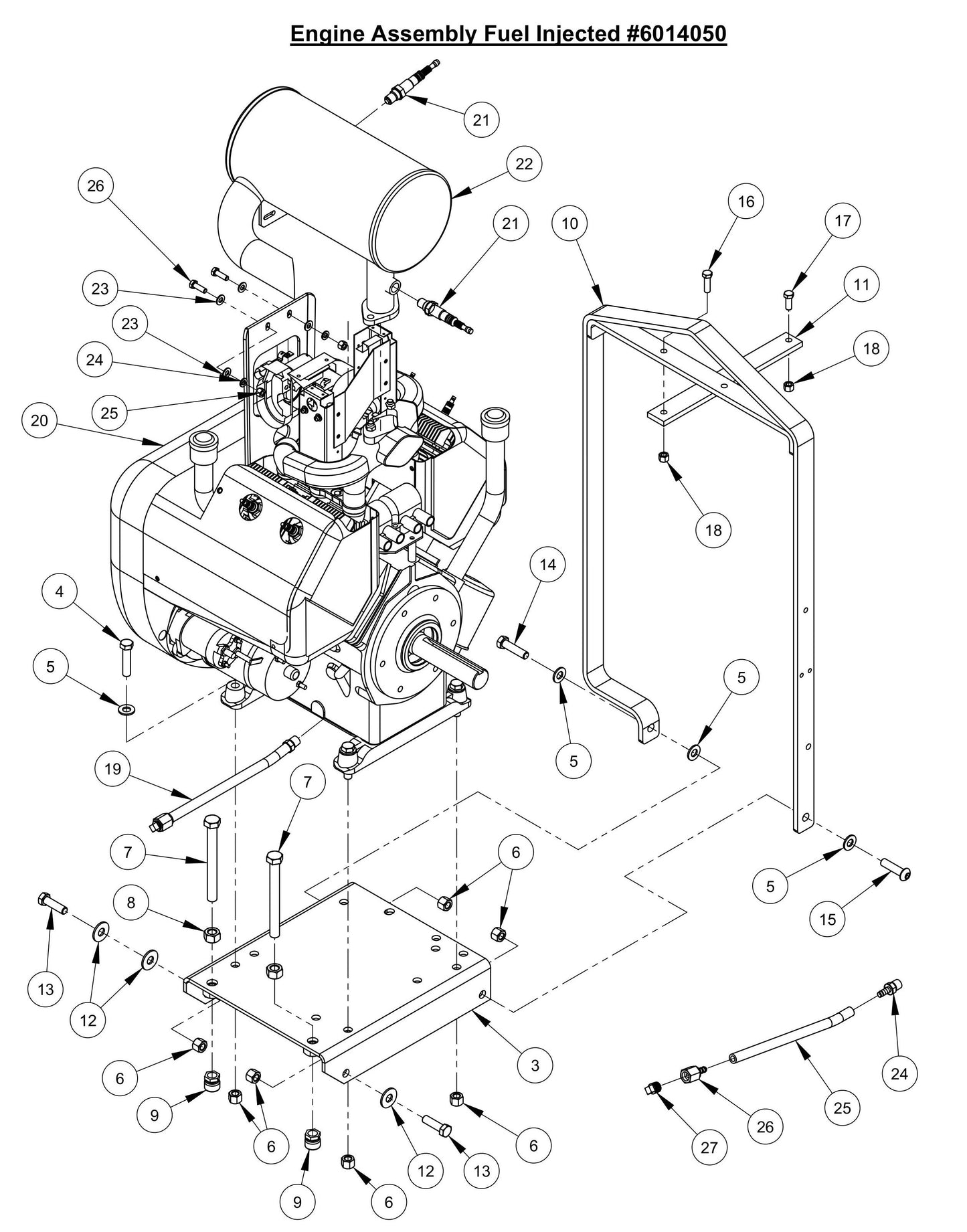 CC3535 FI Engine Assembly Parts (Fuel Injected)