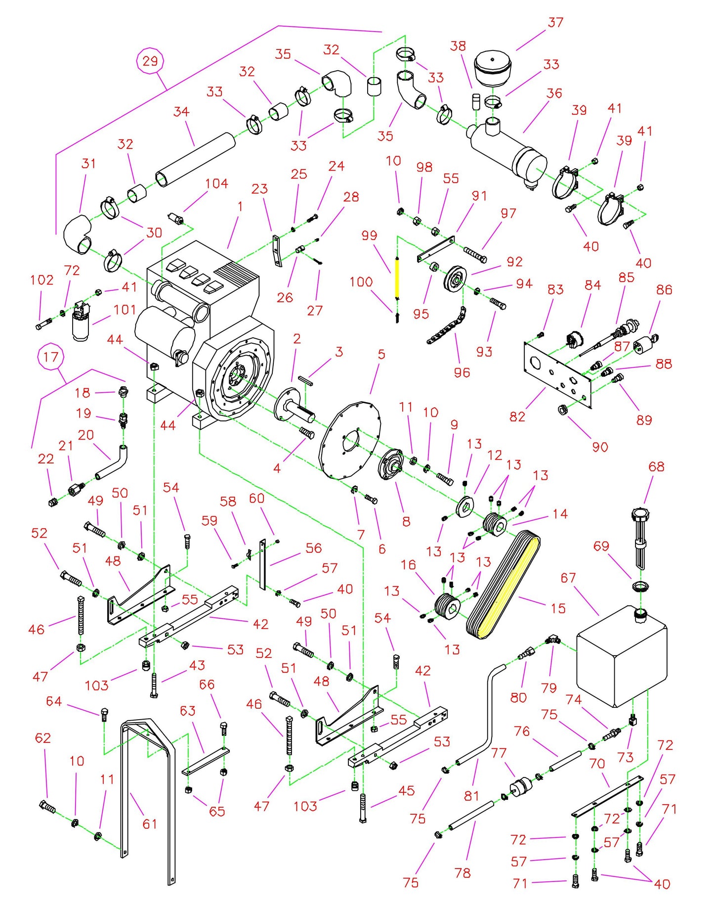 CC3765 Drawing 8 Diesel Engine Group