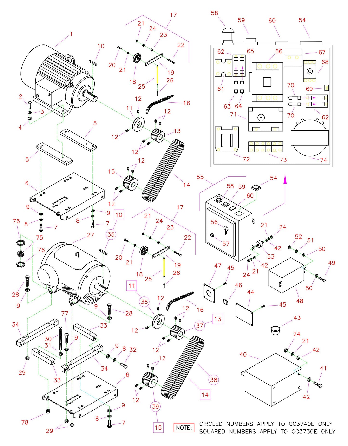 CC3765 Drawing 9 Motor And Starter Group