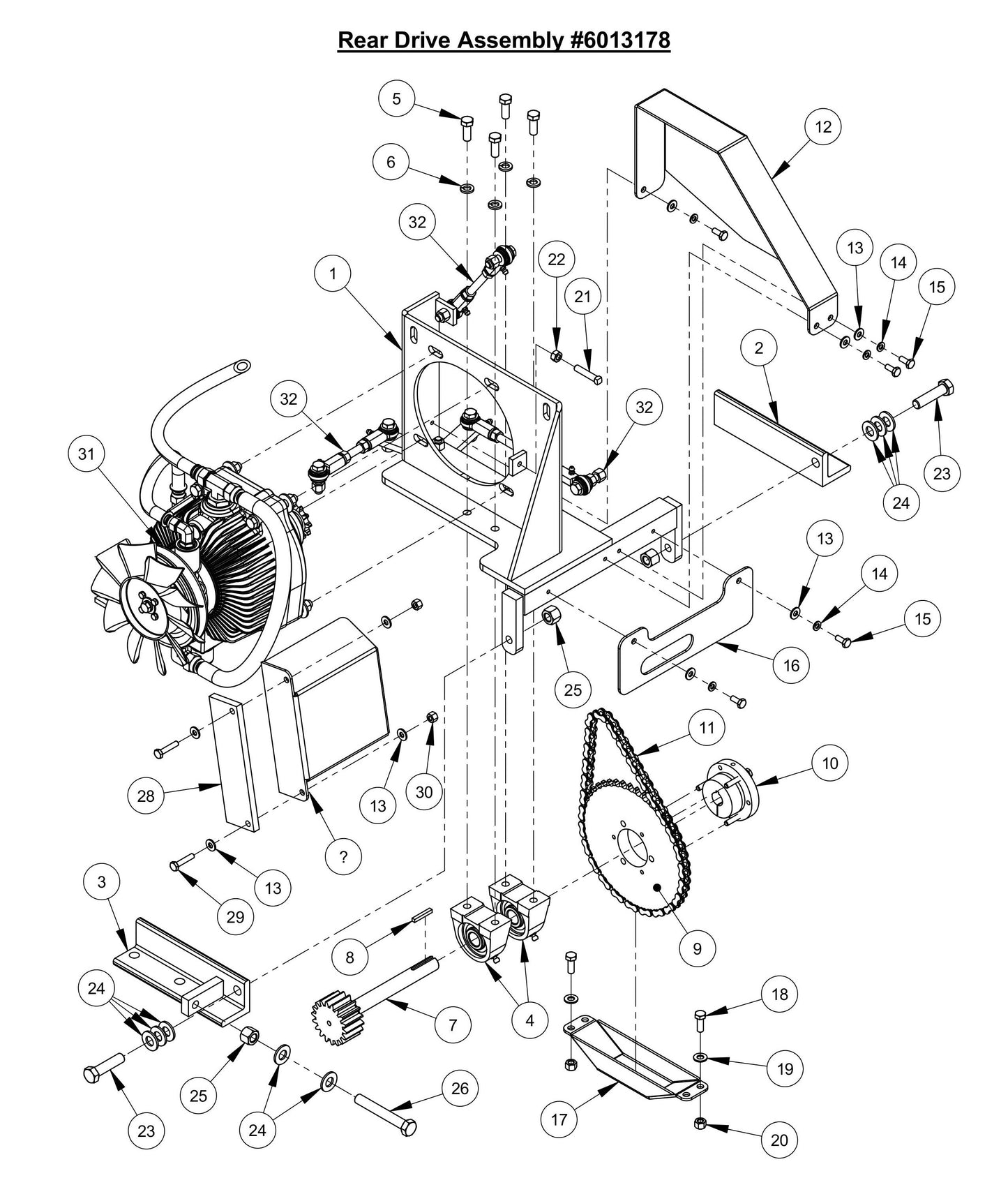 CC6540E Rear Drive Assembly (Eaton) Parts
