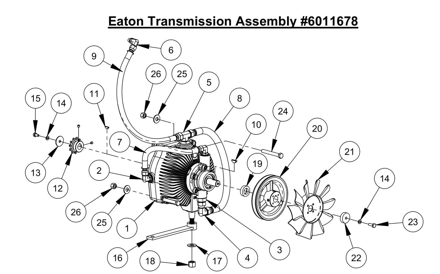 CC6540E Eaton Transmission Assembly Parts