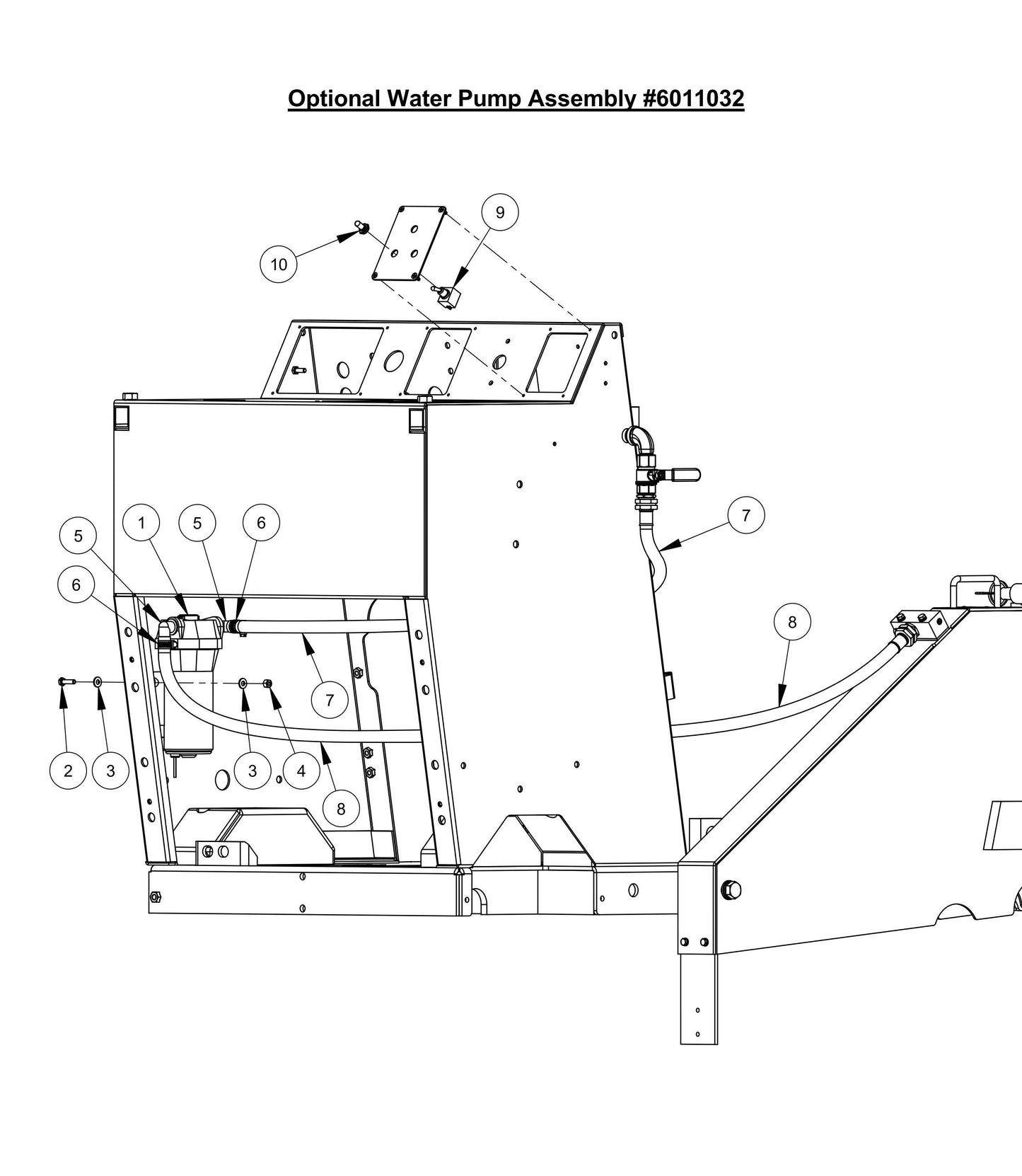 CC6561-3 Optional Water Pump Assembly Parts