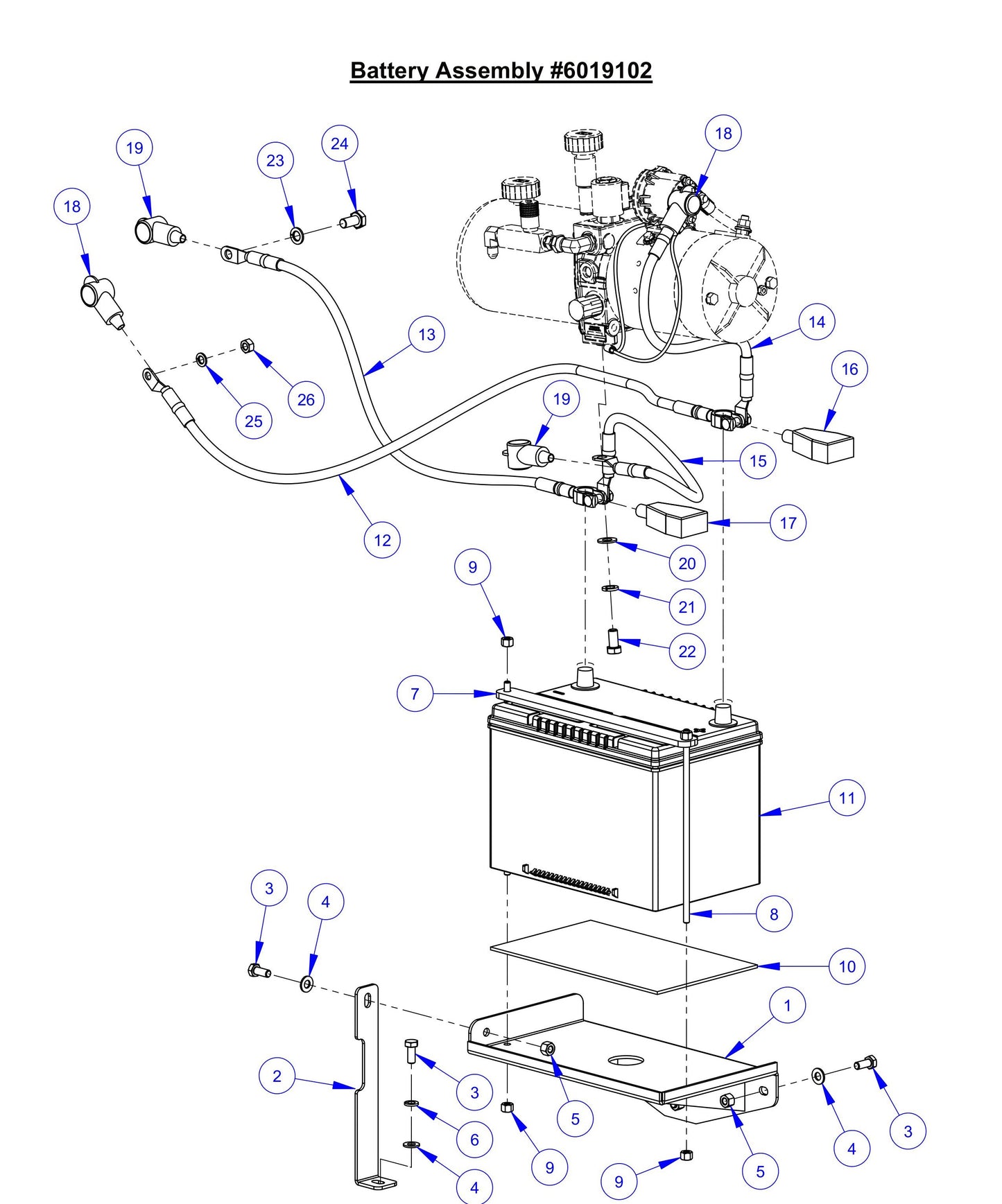 CC6571-3 Battery Assembly Parts