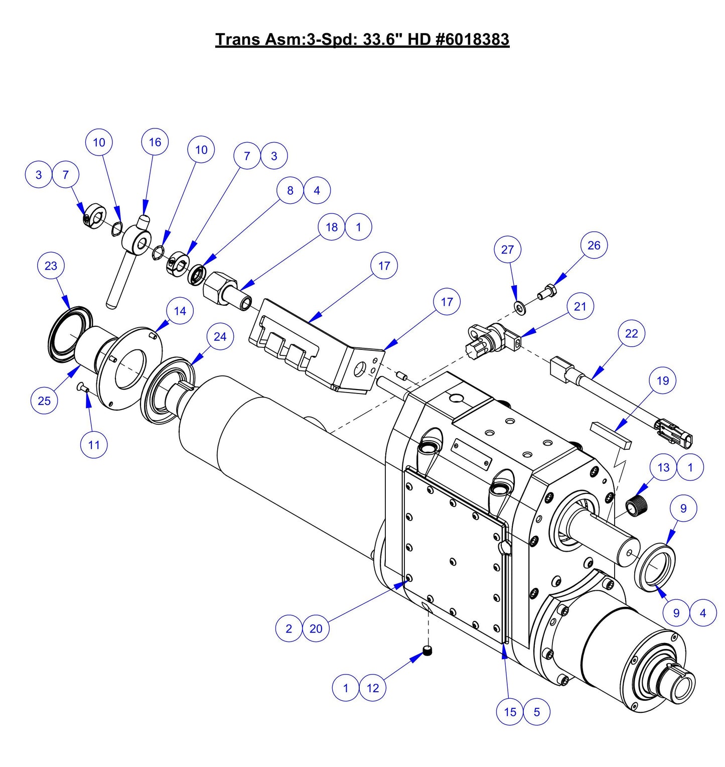 CC6571-3 Trans Asm:3-Spd: 33.6" HD Assembly Parts