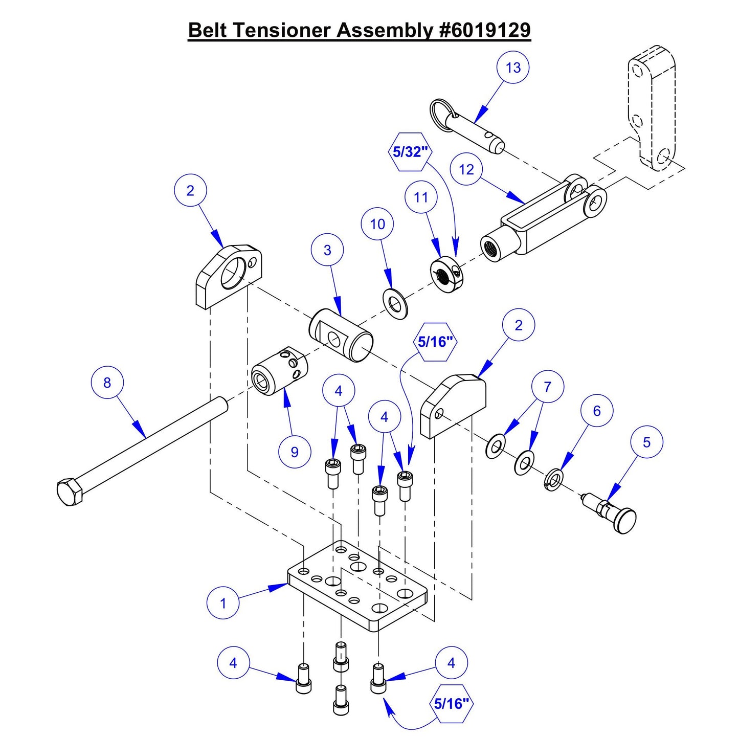 CC6561-3, CC6571-3 Belt Tensioner Assembly Parts