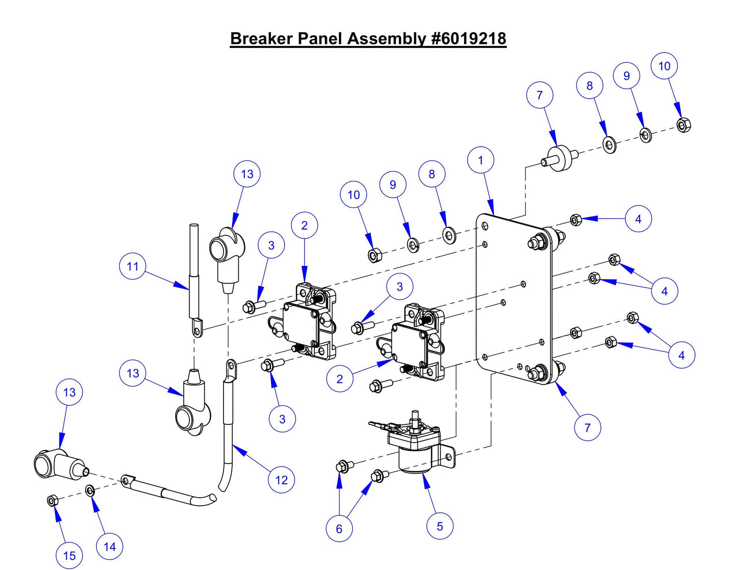 CC6571, CC6571-3 Breaker Panel Assembly Parts