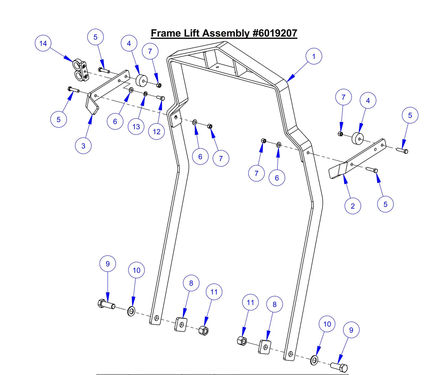 CC6571, CC6571-3 Frame Lift Assembly Parts