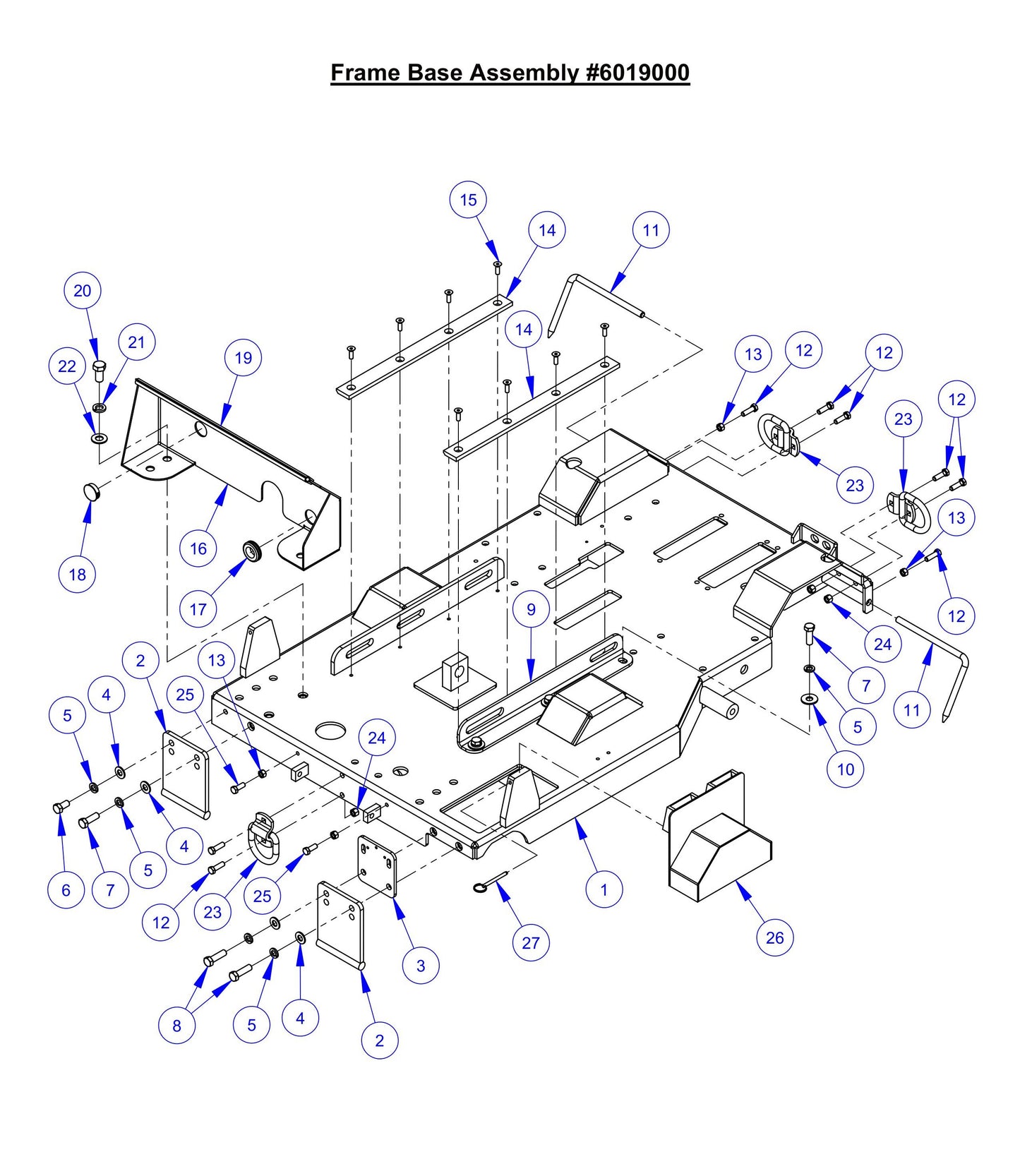 CC6561, CC6571 Frame Base Assembly Parts