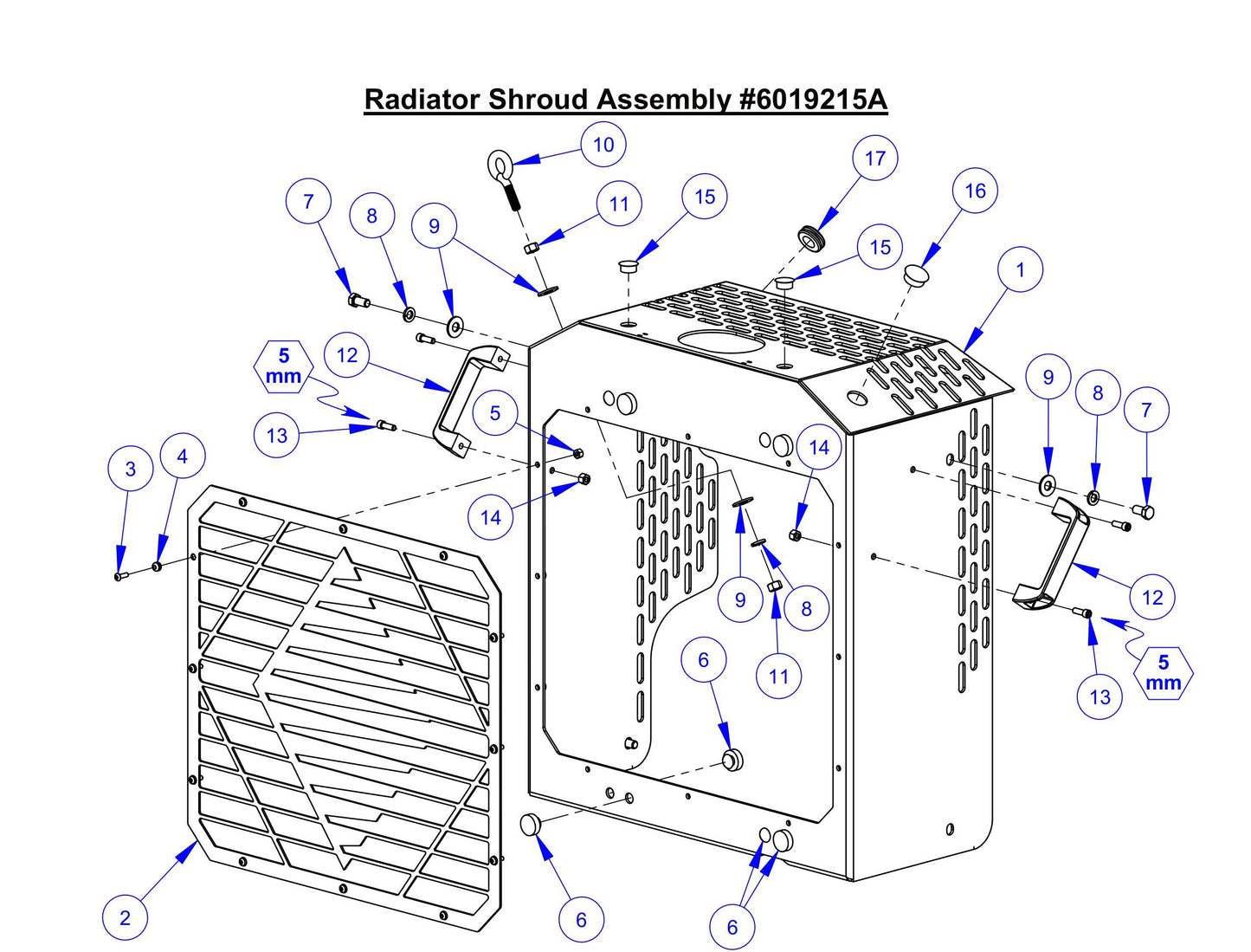 CC6571 Radiator Shroud Assembly Parts