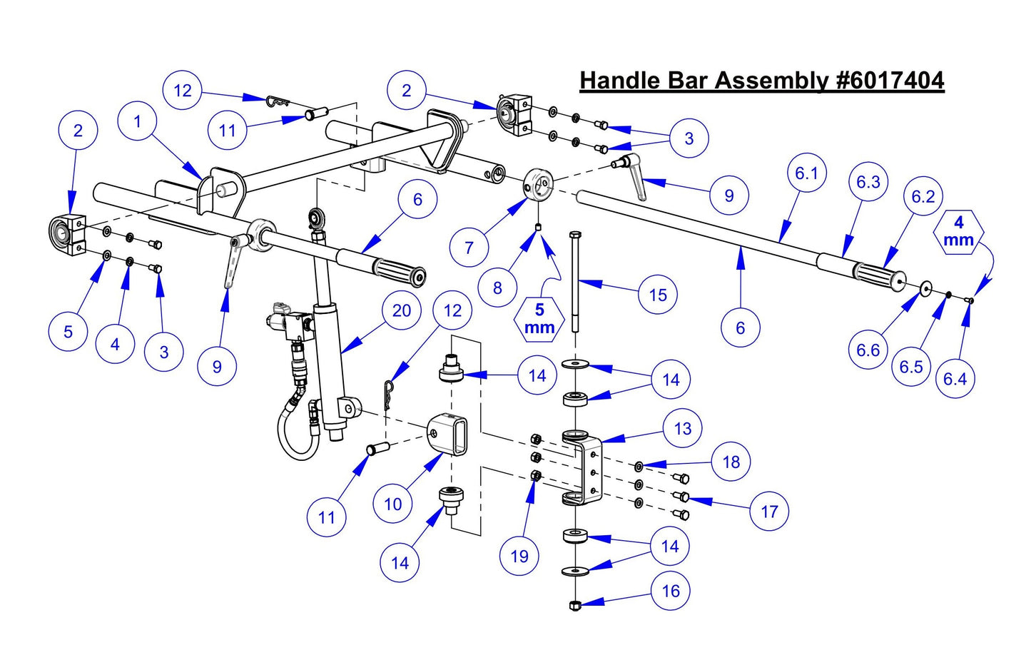 CC7574DD Handle Bar Assembly Parts