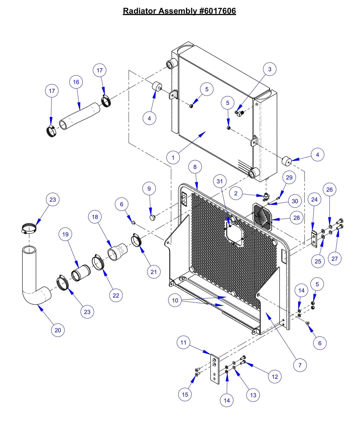 CC7574DD Radiator Assembly Parts
