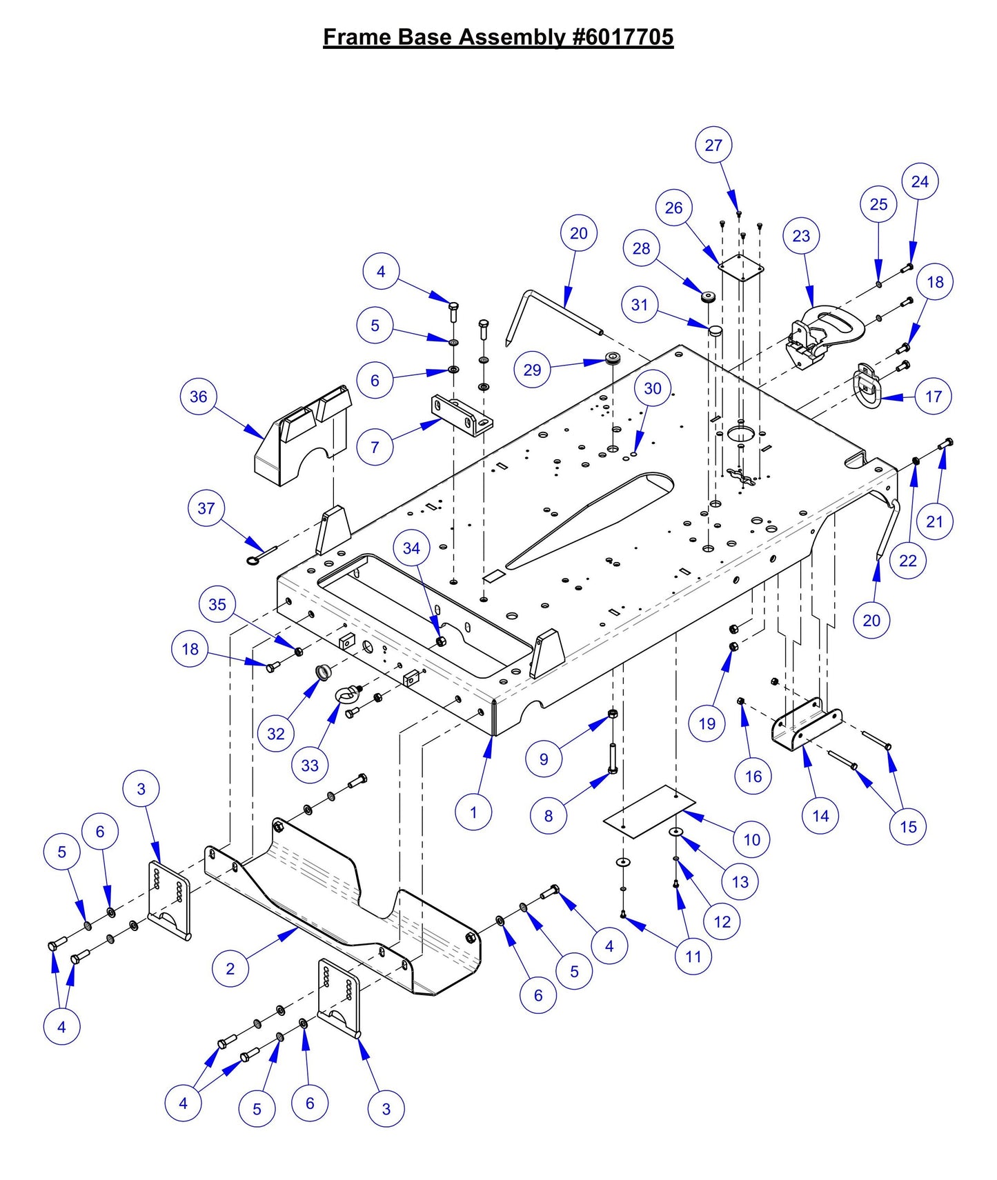 CC7574DD Frame Base Assembly Parts