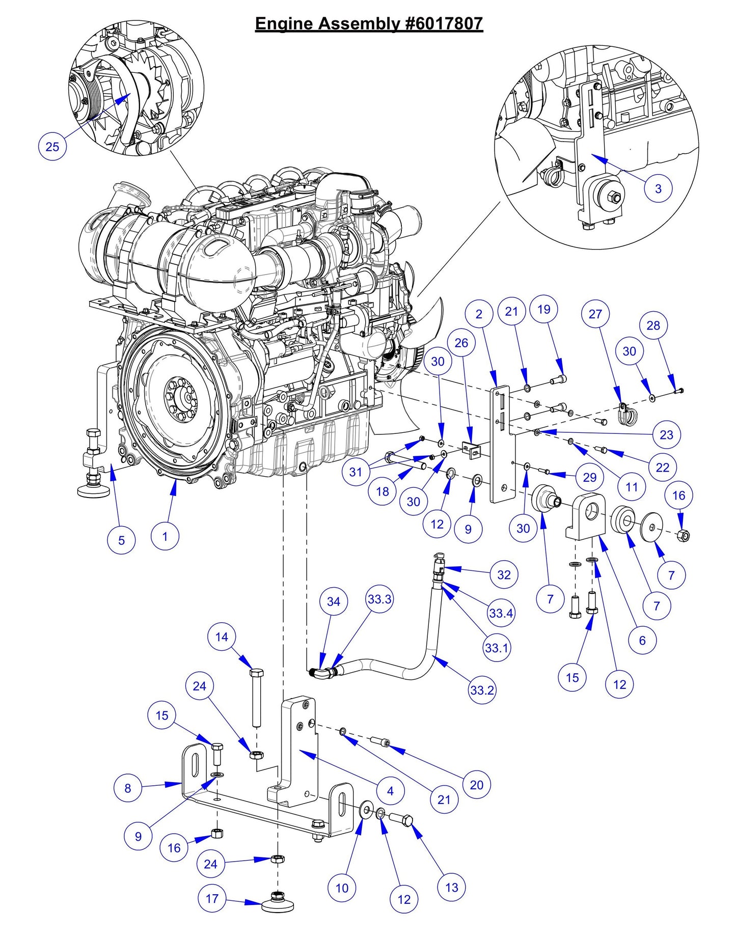 CC7574DD Engine Assembly Parts