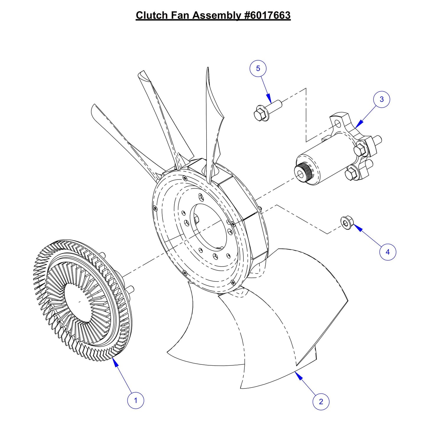 CC7574DD Clutch Fan Assembly Parts