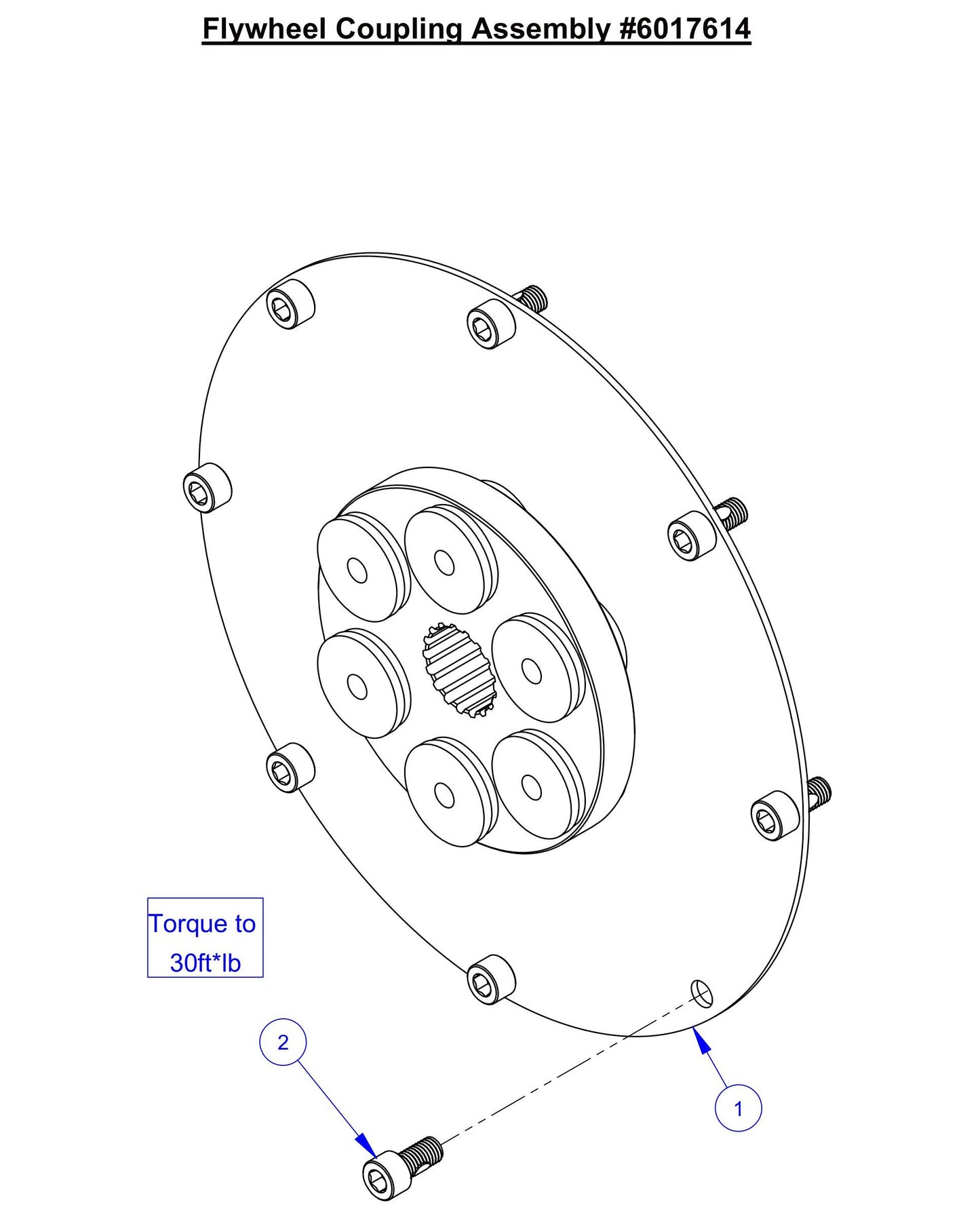 CC7574DD Flywheel Coupling Assembly Parts