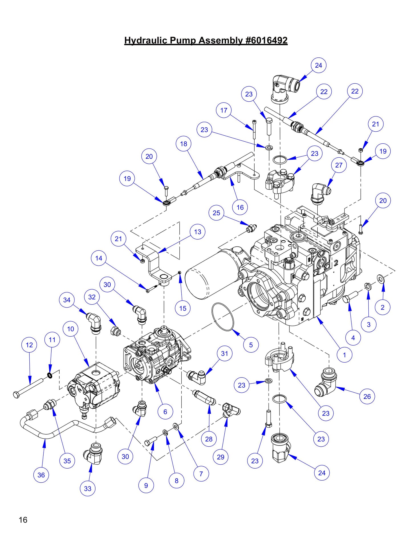 CC8574DD Hydraulic Pump Assembly Parts
