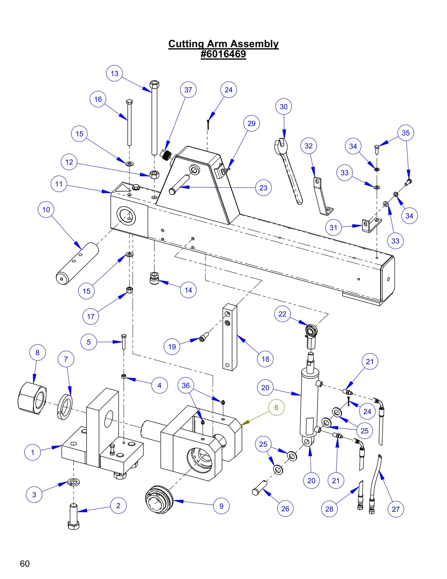 CC8574DD Cutting Arm Assembly Parts