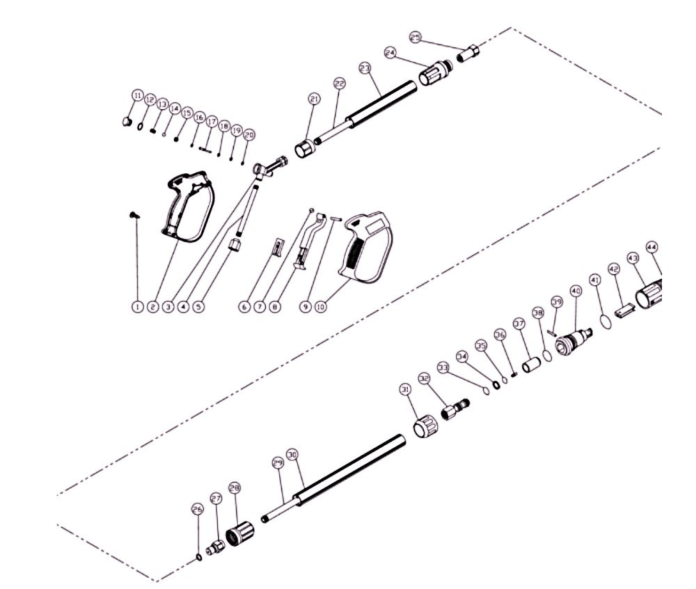 CD-1504-0MHB/0MVB/1MHC/1MVC, CD-2003-0MHB/0MVB/1MHC/1MVC Gun And Lance Assembly Parts by MI-T-M
