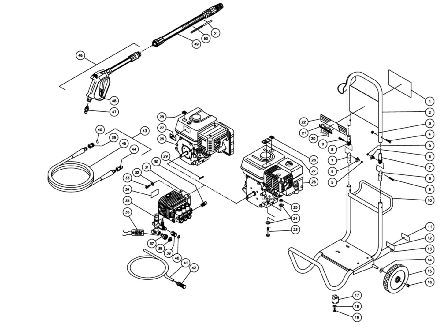 CD-1504-1MHC/1MVC (sn:0-99999999), CD-2003-1MVC (sn:0-312840) Frame Assembly Parts by MI-T-M