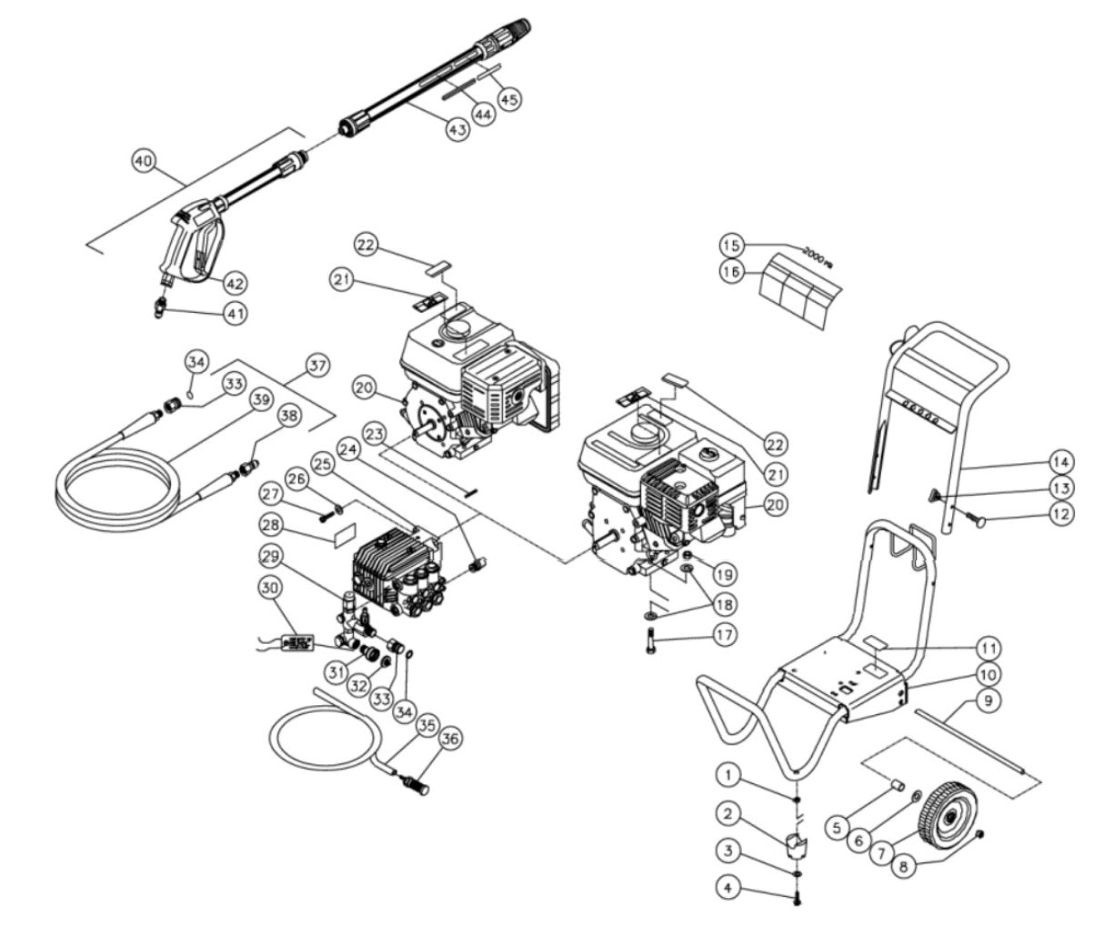 CD-2003-1MHC, CD-2003-1MVC (sn:312841-99999999) Frame Assembly Parts by MI-T-M