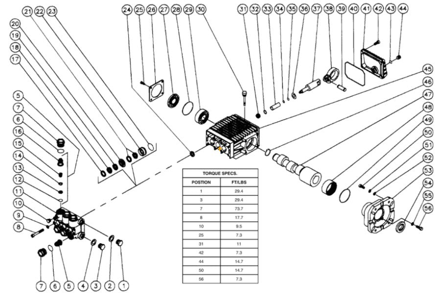 CD-2804-0MHB/0MVB, CD-3304-0MHB (sn:0-99999999) Pump Assembly Parts by MI-T-M