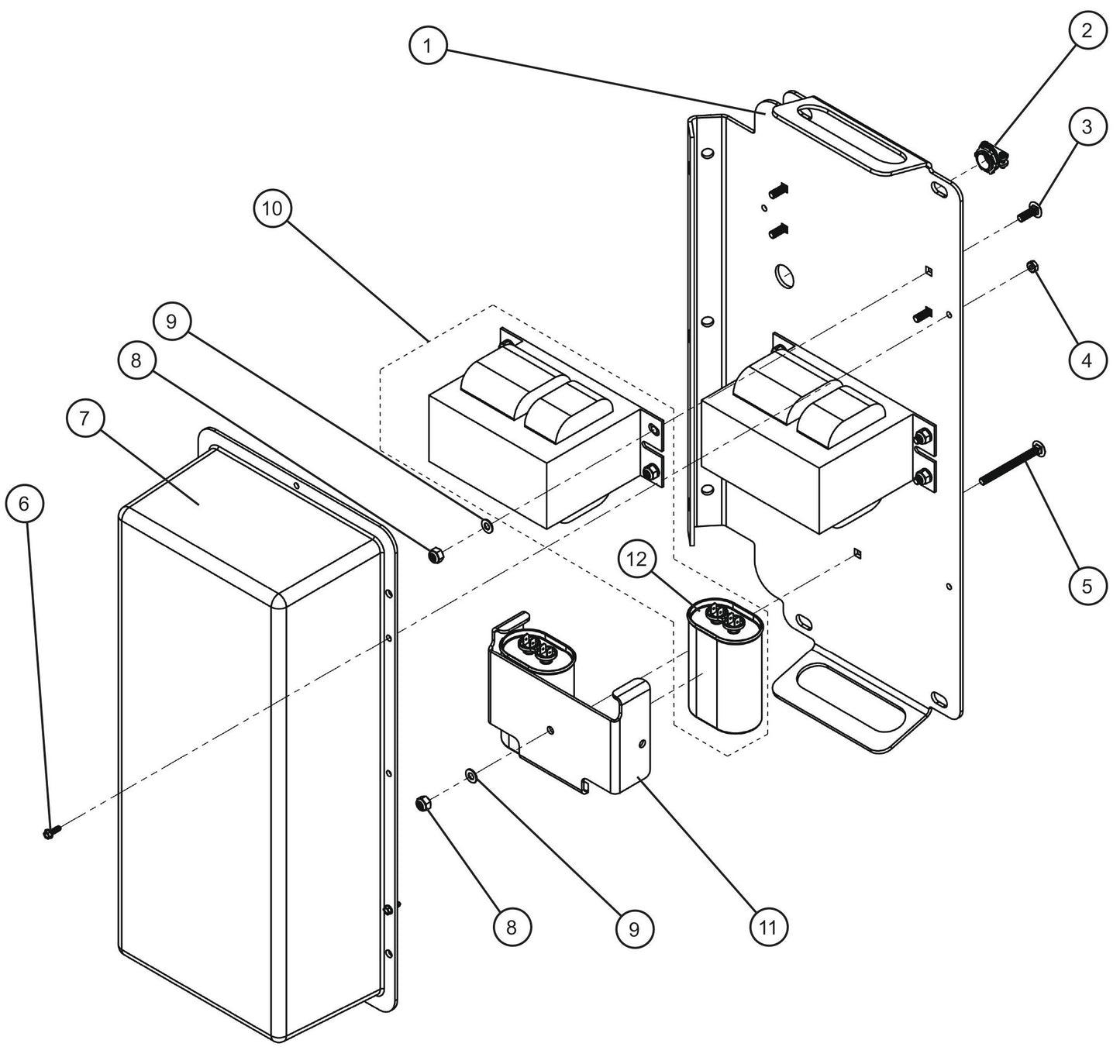 1000W 50Hz Ballast Assembly Parts For CE V-Series Night Lite Pro II (001PRO2VE15, 09-000001 and Up) Light Towers by Allmand