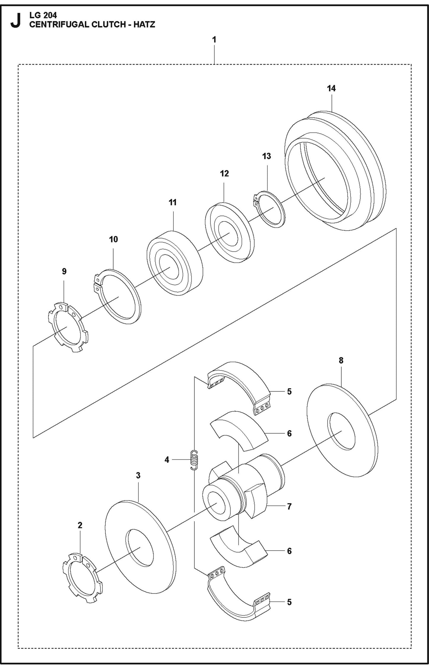 Centrifugal Clutch - Hatz Parts For LG 204 Petrol By Husqvarna