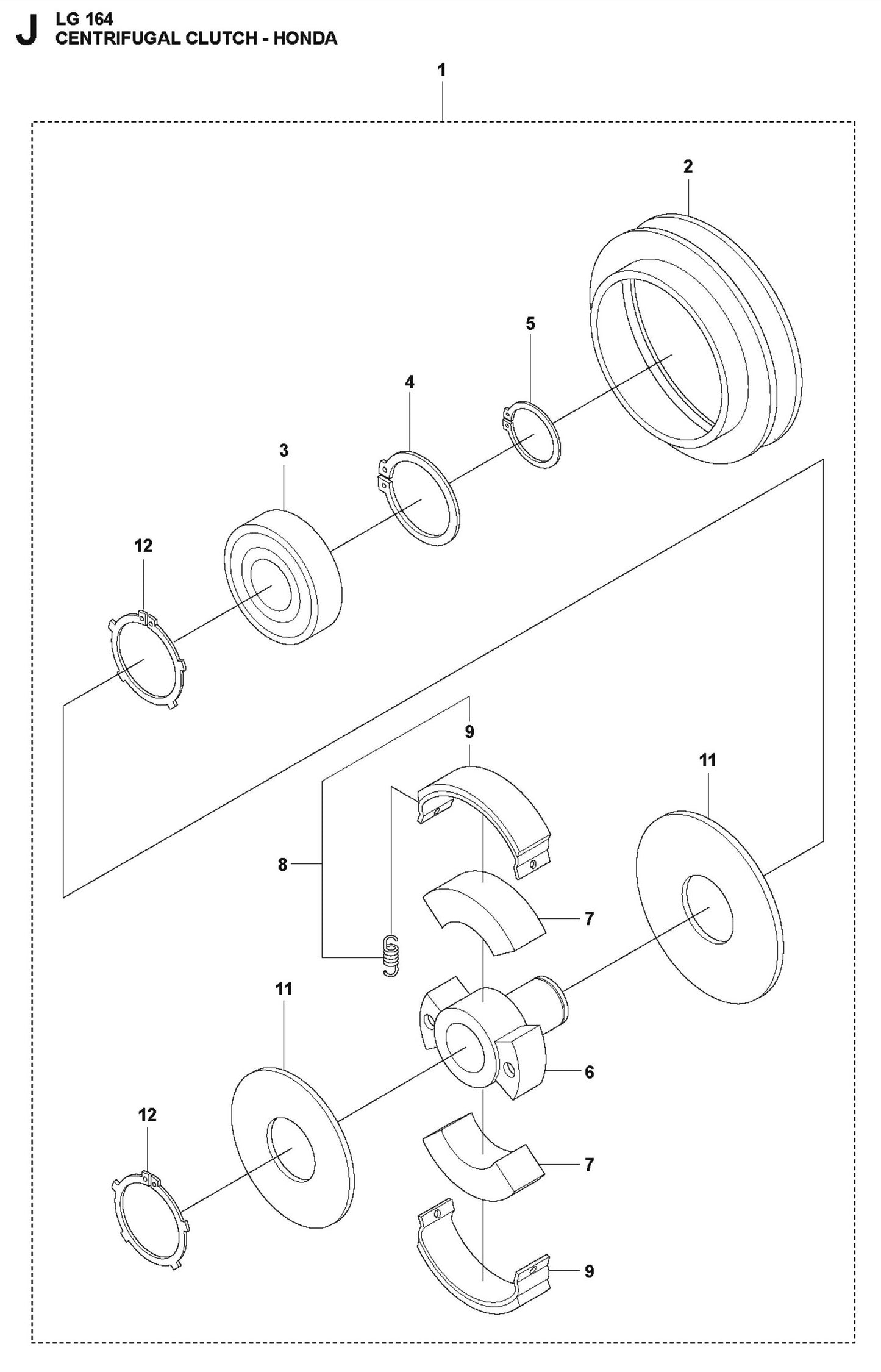 Centrifugal Clutch - Honda Parts For LG 164 Diesel By Husqvarna