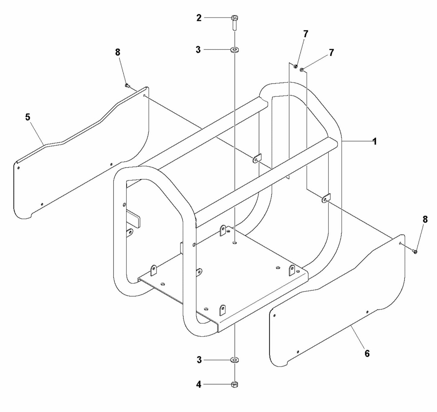 CF 25 M Frame Assembly Parts by Husqvarna