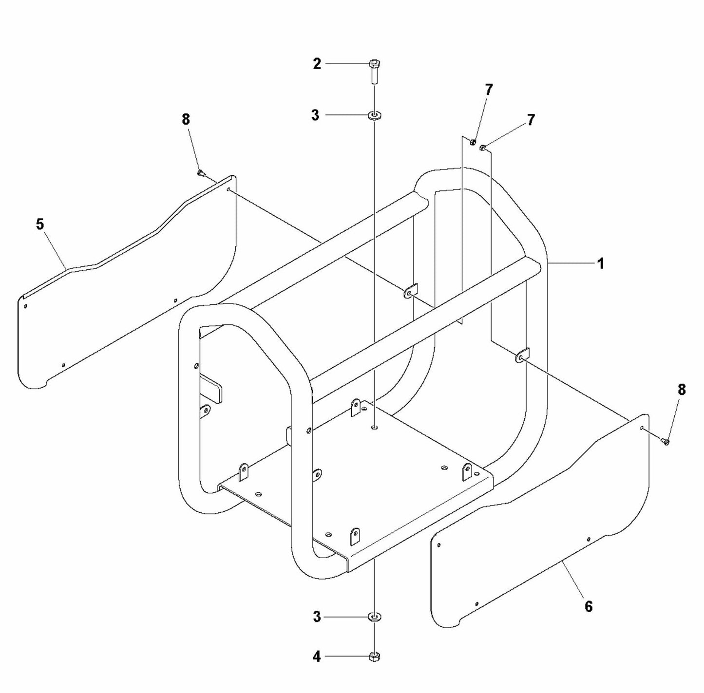 CF 25 T Frame Assembly Parts by Husqvarna
