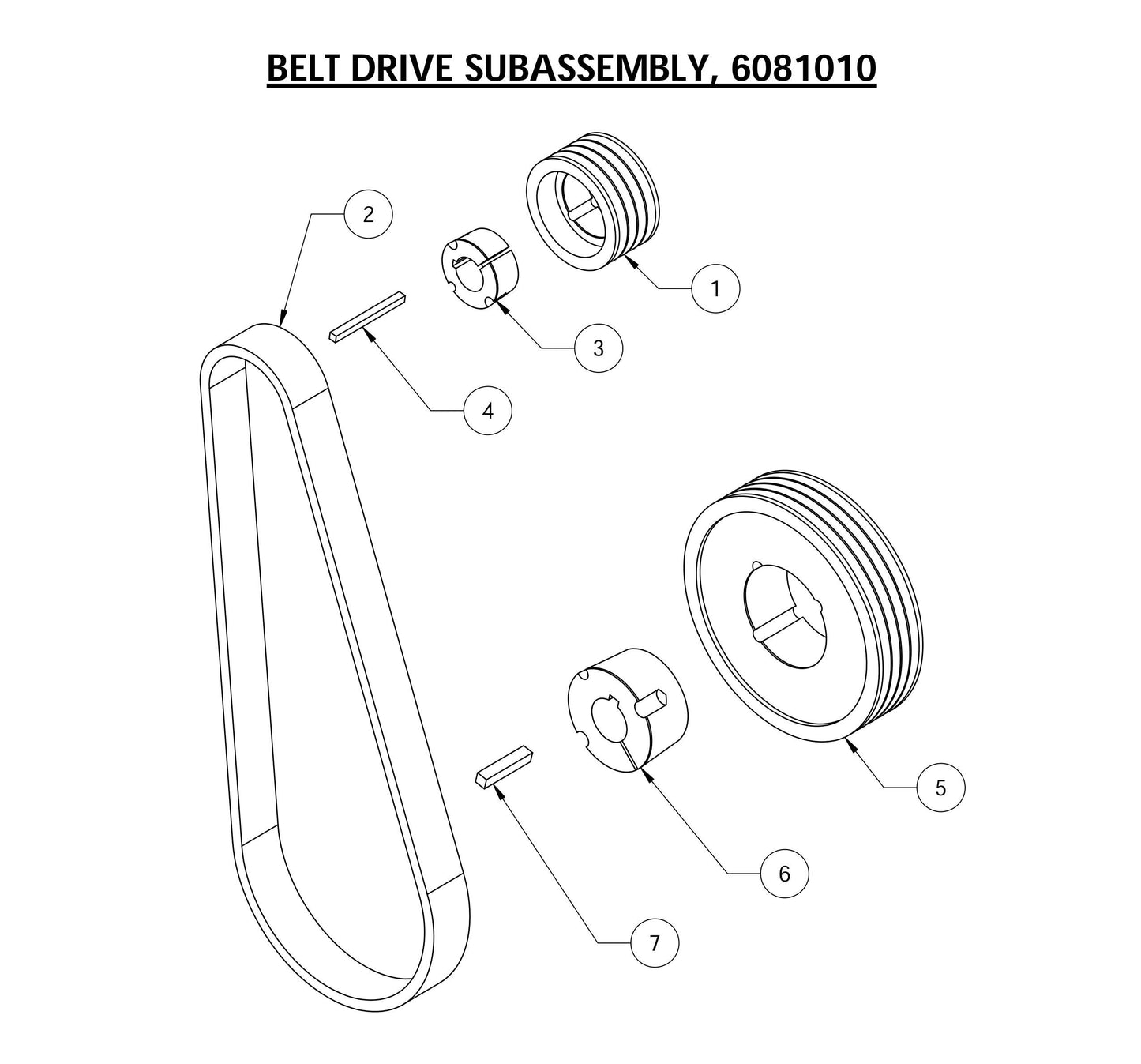 CG-1 Belt Drive Subassembly Parts