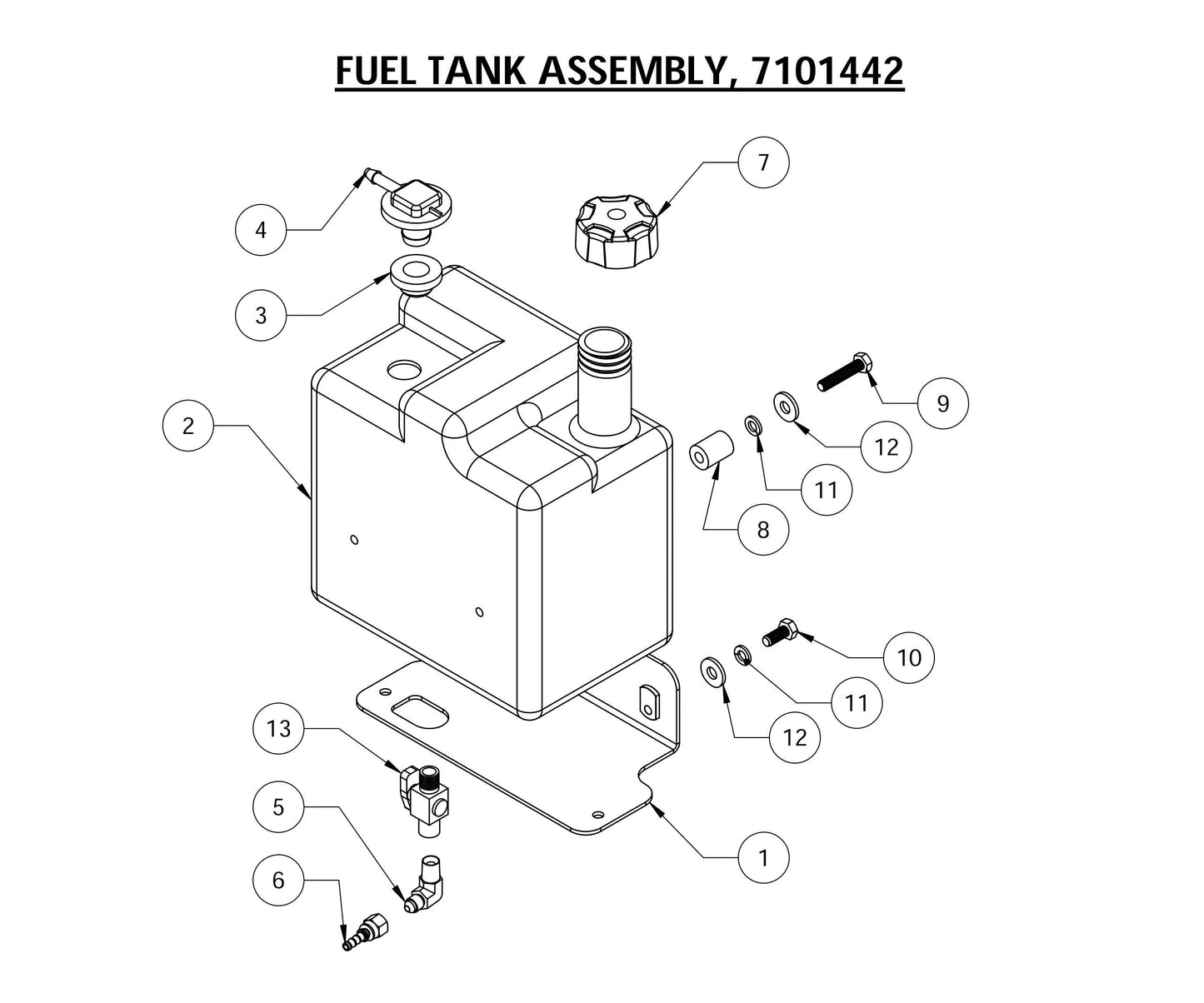 CG-1 Fuel Tank Assembly Parts