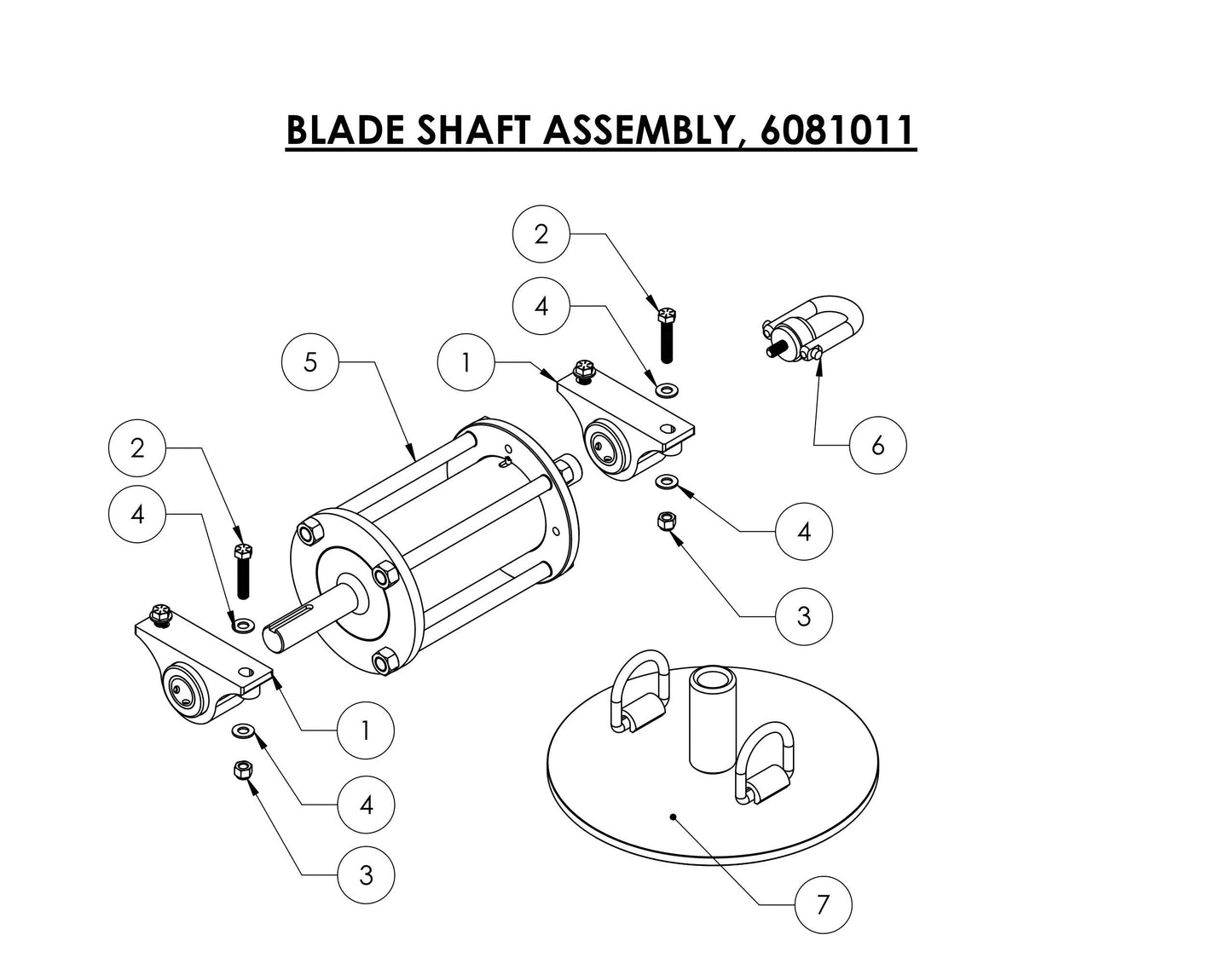 CG-1 Blade Shaft Assembly Parts