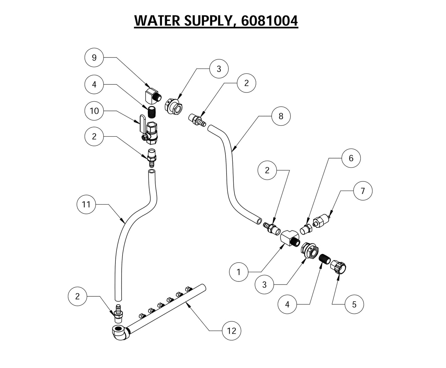 CG-1 Water Supply Assembly Parts