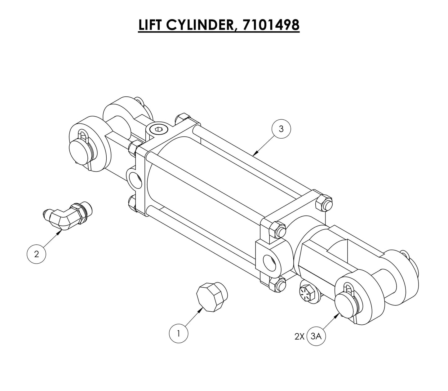 CG-1 Lift Cylinder Assembly Parts