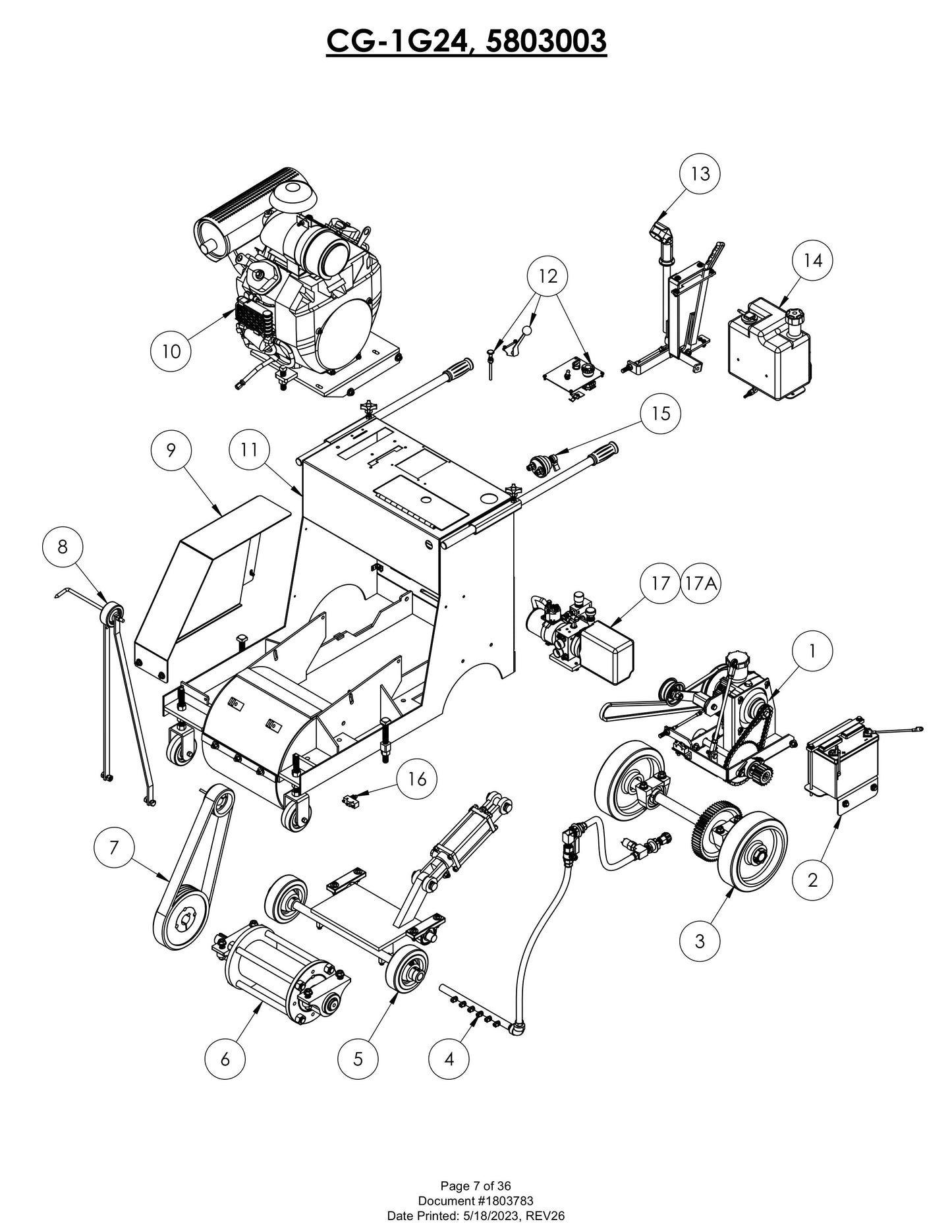 CG-1G24 Assembly Parts