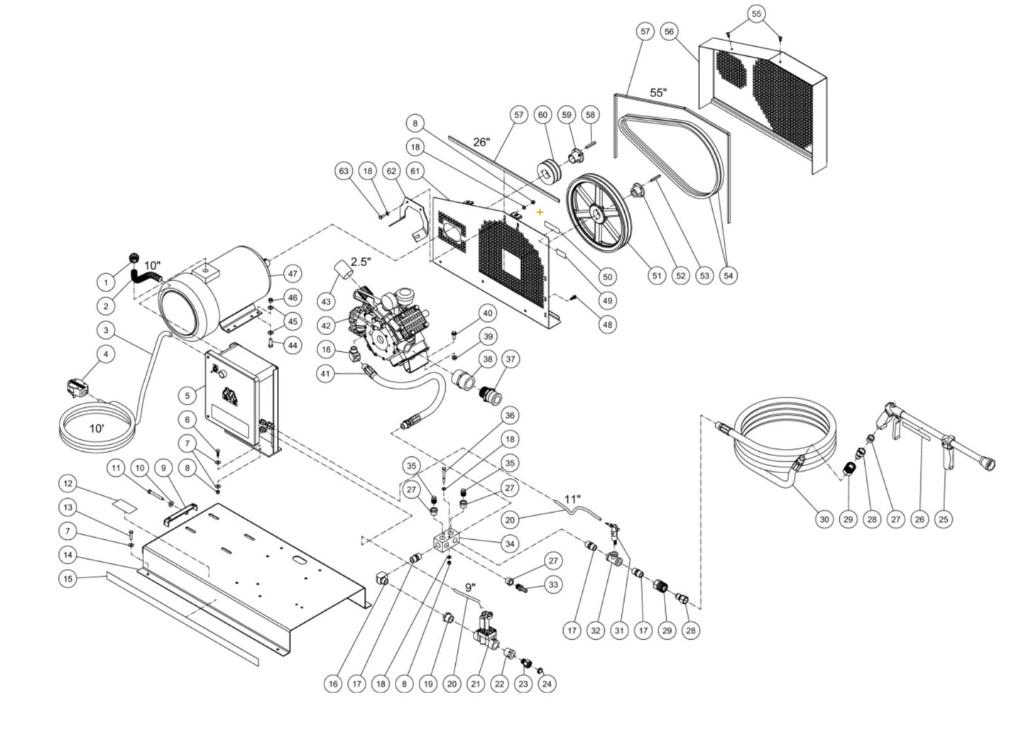 CHV-0525-0ME1 (sn:0-99999999) Frame Assembly Parts by Mi-T-M