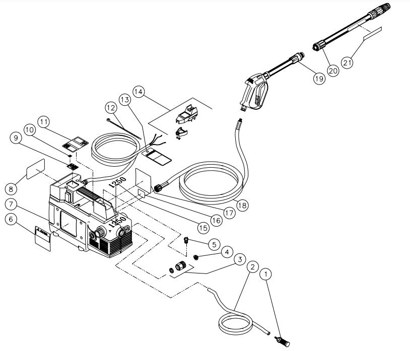 CM-1250-A, CM-1250-C Frame Assembly Parts by MiTM
