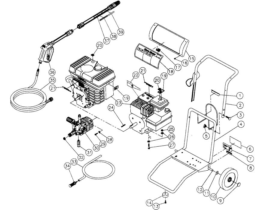 CM-1500-0MBC, CM-1503-1MBC (sn:210143-99999999) Frame assembly Parts by MiTM