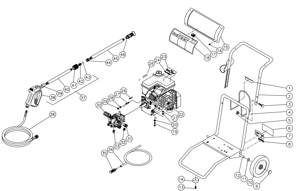 CM-2000-1MTC Frame assembly Parts by MiTM